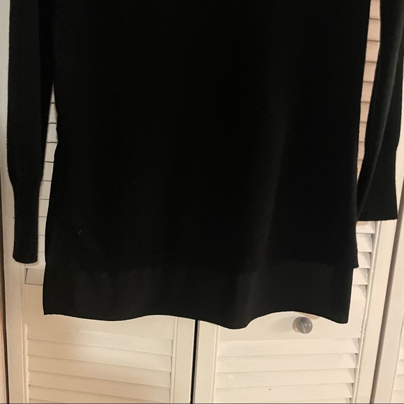Vince Cashmere Sweater with Silk Contrast XXS - Black - Picture 4 of 6